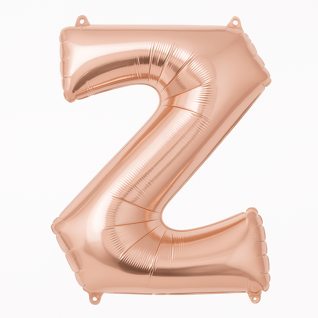 Rose Gold Foil Letter Z Balloon - 26 Inch