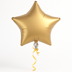 Satin Gold Star Foil Balloon - 18-Inch