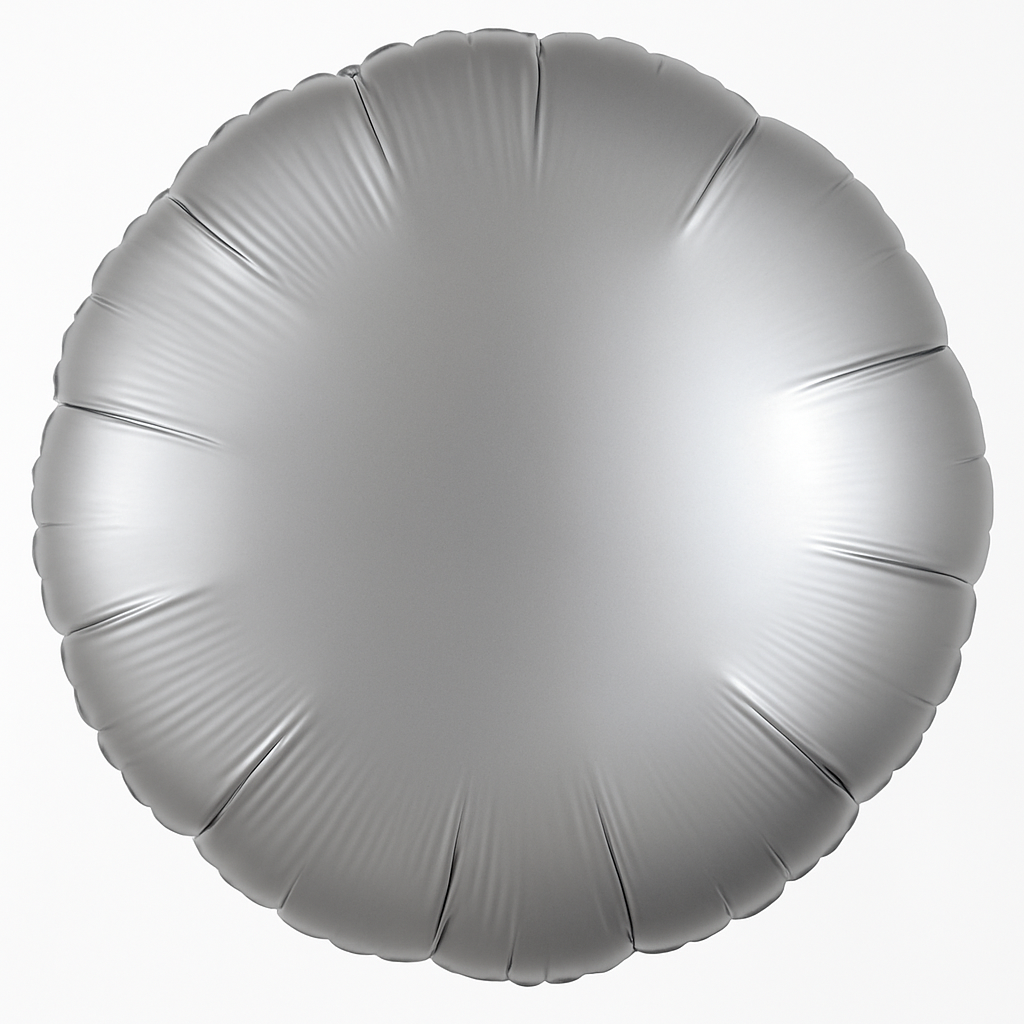 Platinum Silver Foil Circle Balloon