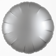 Platinum Silver Foil Circle Balloon
