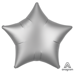 Platinum Silver Star Foil Balloon - 18 Inch