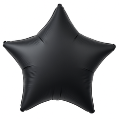 Satin Luxe Onyx Star Foil Balloon - 18 Inch
