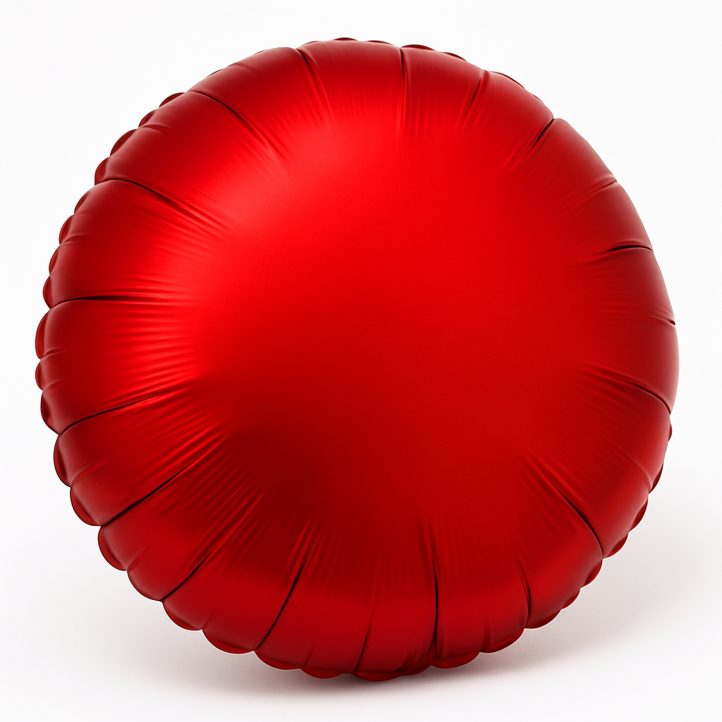 Vibrant Red 18-Inch Metallic Foil Balloon