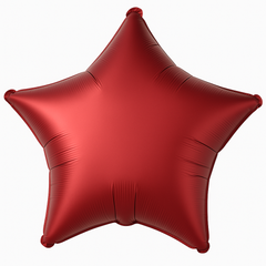 Satin Sangria Star Foil Balloon - 18-inch