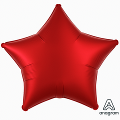 Red Star Metallic Foil Balloon - 18 Inch