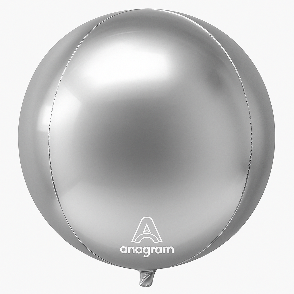 Silver Jumbo Orbz Foil Balloon