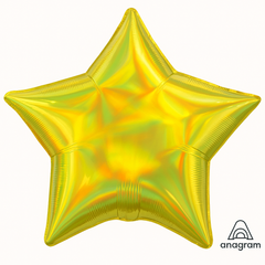 Iridescent Yellow Star Foil Balloon