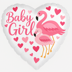 Flamingo Baby Girl Foil Mylar Balloon - 18 Inches