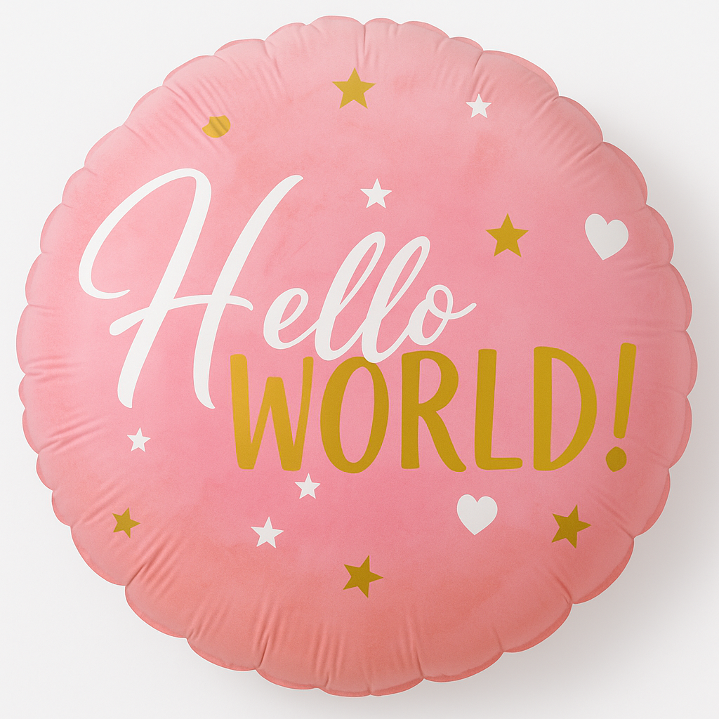 Welcome Baby Girl Pink Foil Balloon - 18in