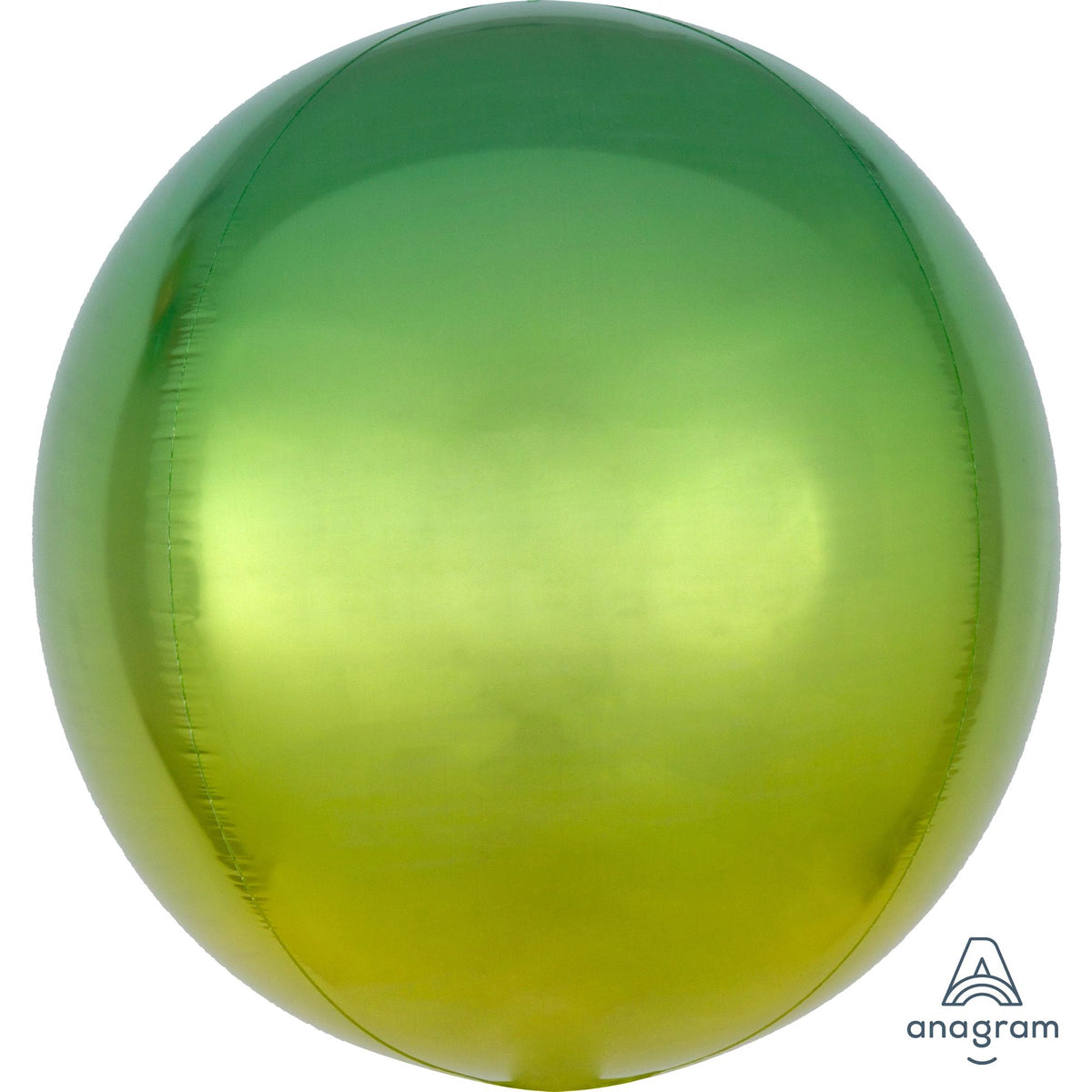 Vibrant Yellow and Green Ombre Geometric Foil Balloon