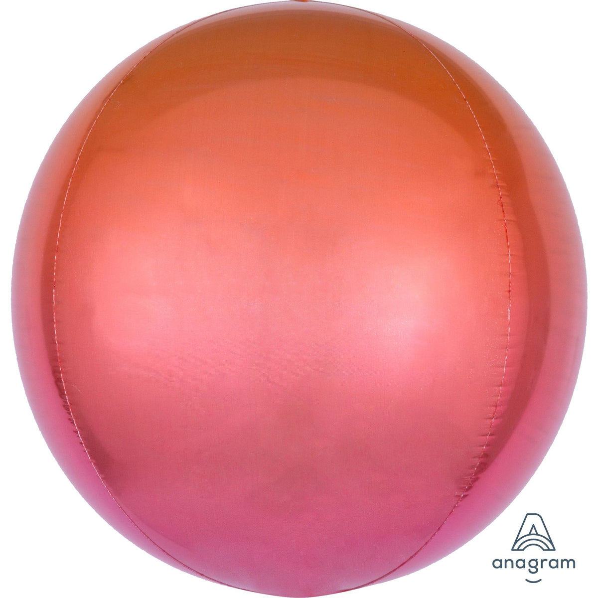 Radiant Red/Orange Ombre Orbz Foil Balloon