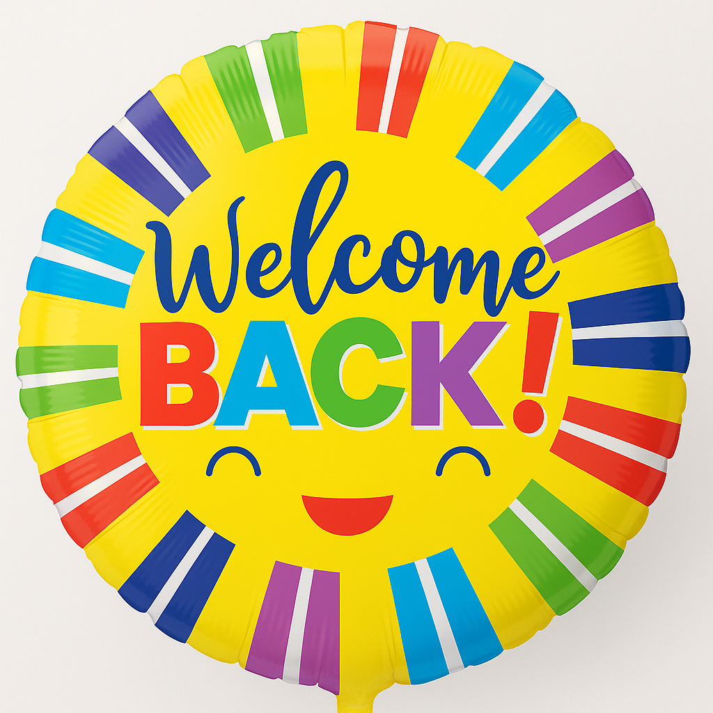 18" Welcome Back Mylar Balloon