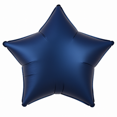 Navy Star Satin Foil Balloon - 18 Inch