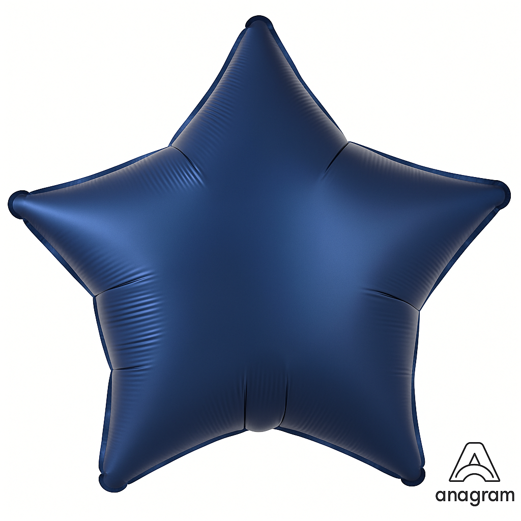 Navy Star Metallic Foil Balloon