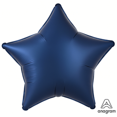 Navy Star Metallic Foil Balloon