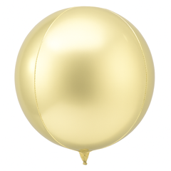 Pastel Yellow Orbz Geometric Foil Balloon