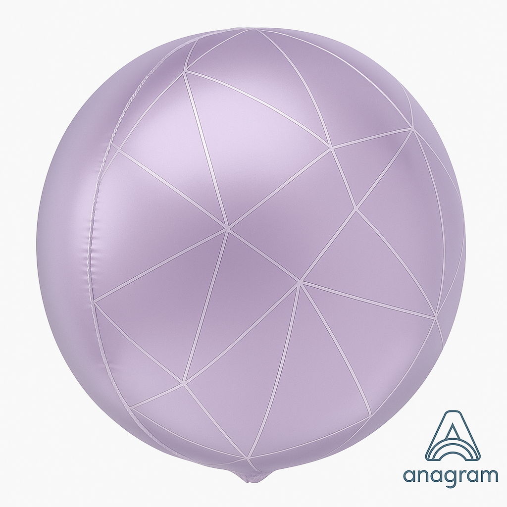 Pastel Lilac Orbz Geometric Foil Balloon
