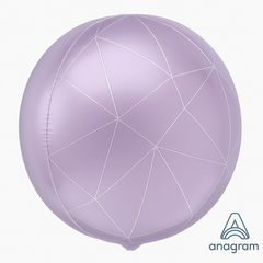 Pastel Lilac Orbz Geometric Foil Balloon