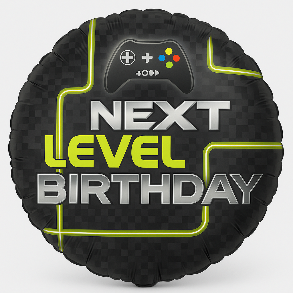"Next Level Birthday" 18-Inch Mylar Balloon
