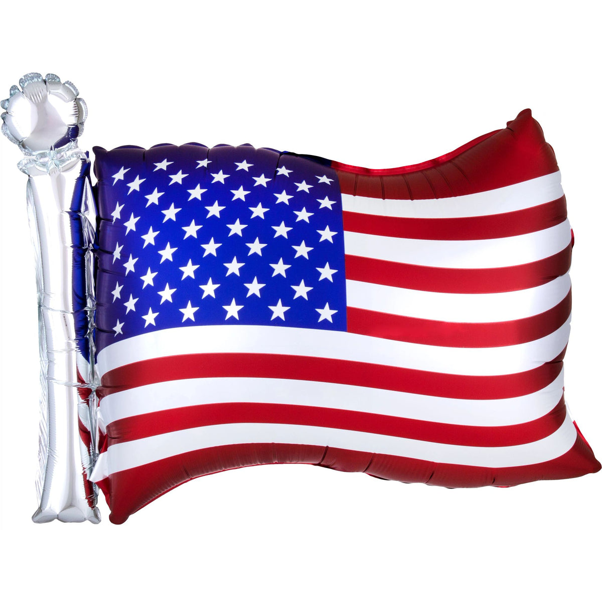 Patriotic Satin-Infused American Flag Foil Balloon