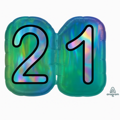 Metallic "Finally 21" Foil Balloon
