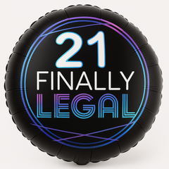 Finally 21 Birthday Foil Balloon