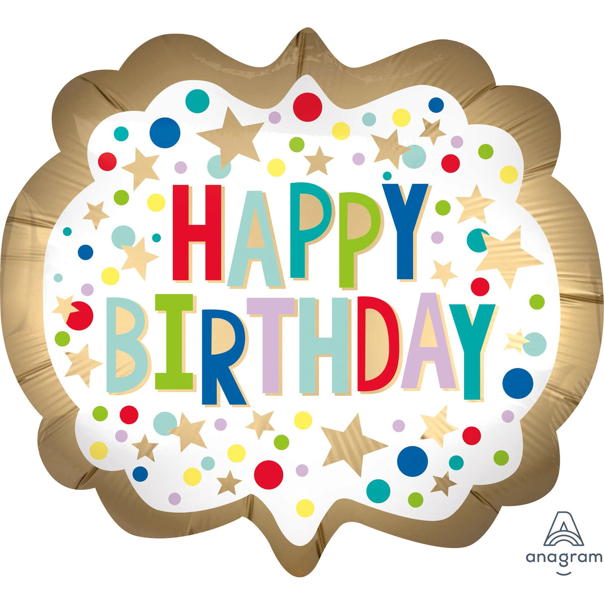 Gold Satin Marquee Dot Foil Balloon
