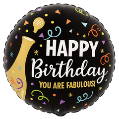 Fabulous Happy Birthday Metallic Balloon