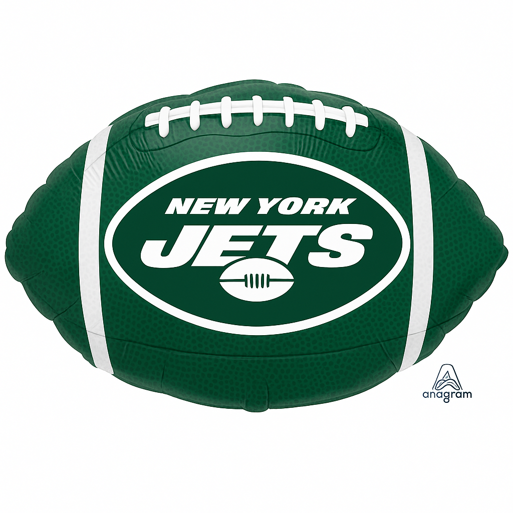 New York Jets Football-Shaped 18" Mylar Balloon