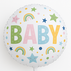 Colorful Baby Shower Satin Foil Balloon