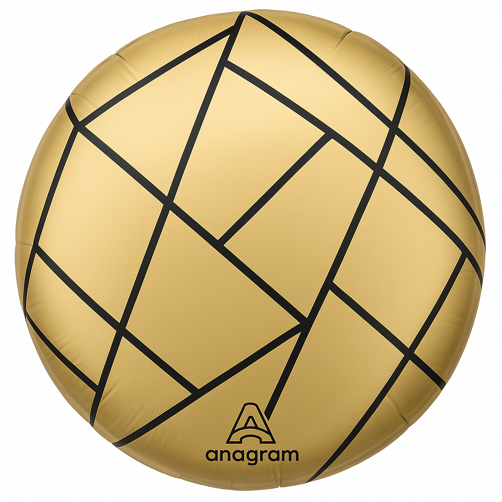 Gold Geometric Foil Mylar Balloon