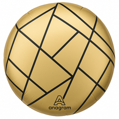 Gold Geometric Foil Mylar Balloon