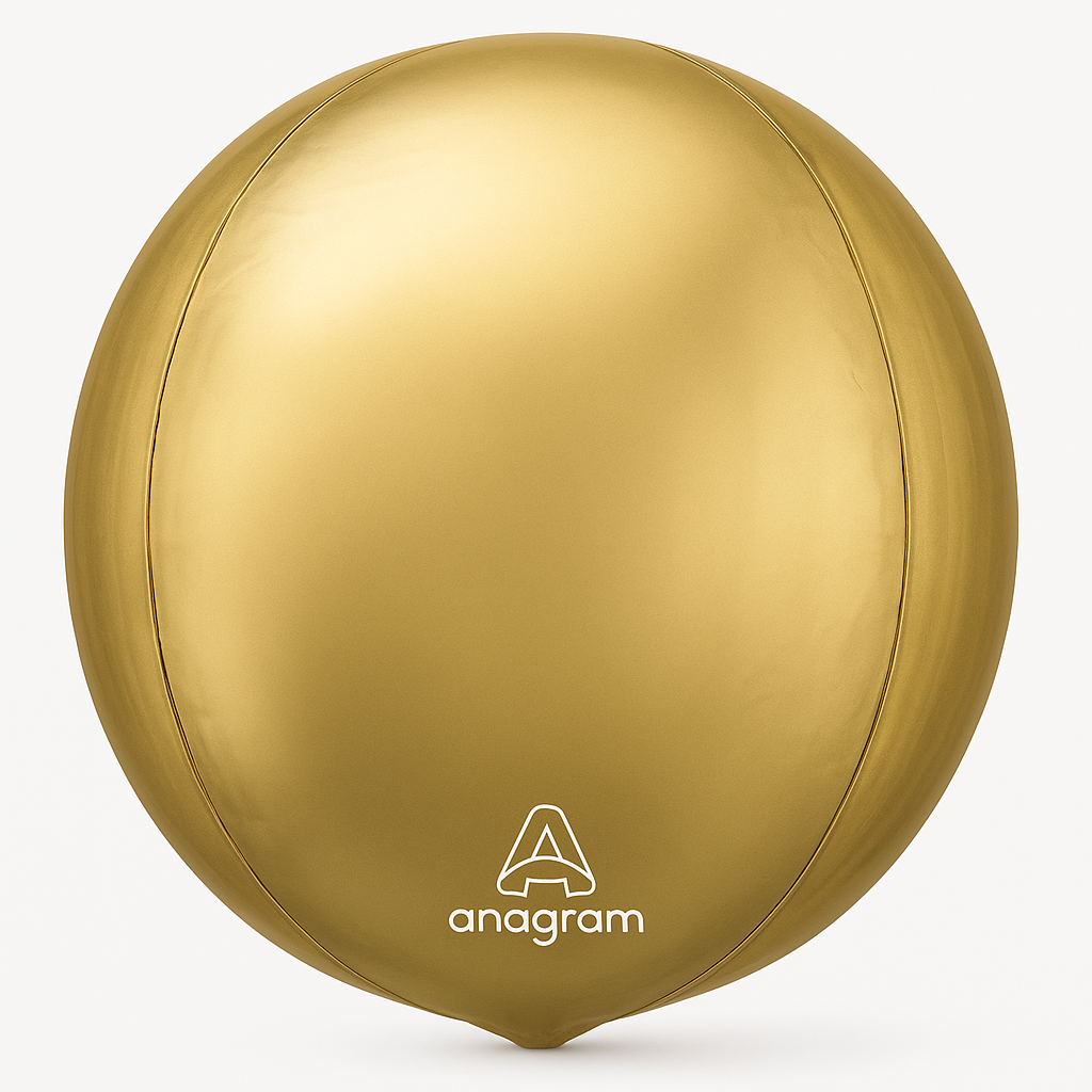 Gold Metallic Orbz Foil Balloon
