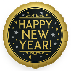 Vintage Satin New Year's Eve Metallic Balloon
