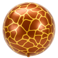 Giraffe Print Metallic Orbz Balloon