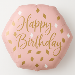 Elegant Blush Foil Super Shape Birthday Balloon