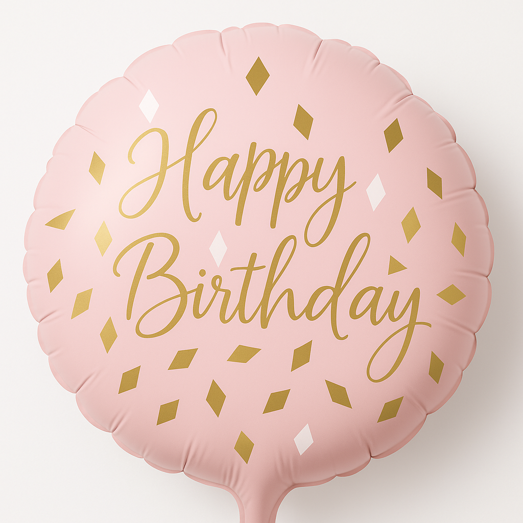 Blush Pink Happy Birthday Foil Balloon - 18 Inch
