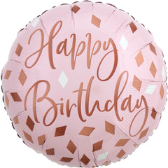 Elegant Blush Birthday Foil Balloon