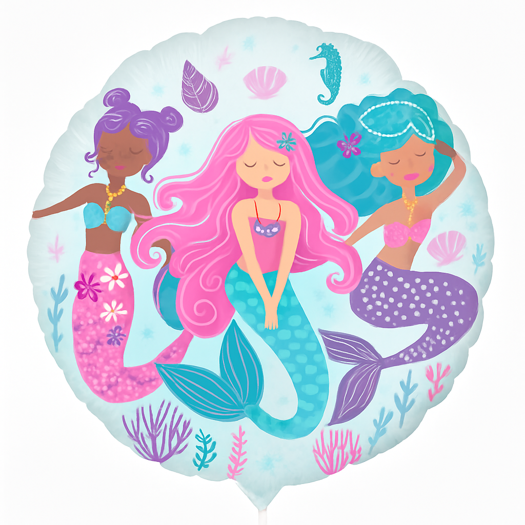 Shimmering Mermaid Metallic Balloon - 18-inch Mylar