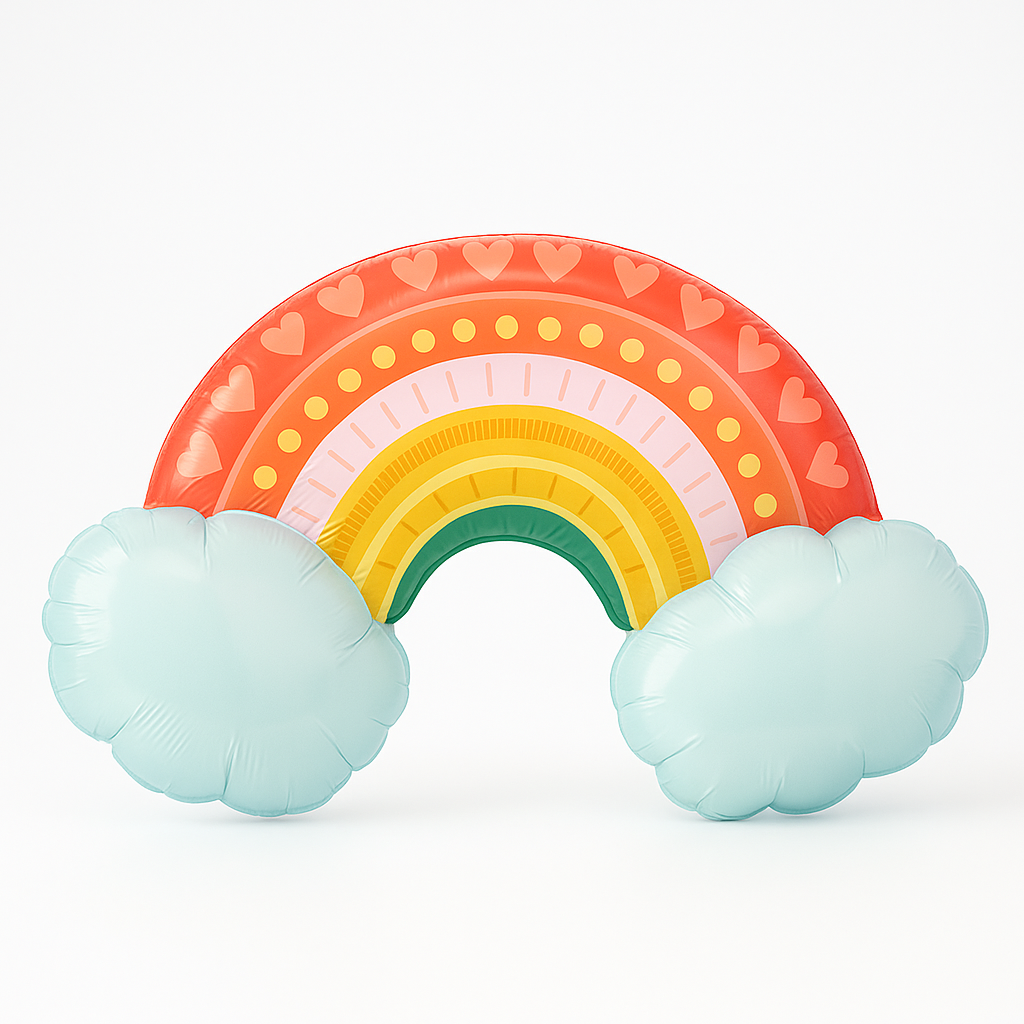 Retro Rainbow Super Shape Foil Balloon