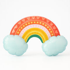 Retro Rainbow Super Shape Foil Balloon