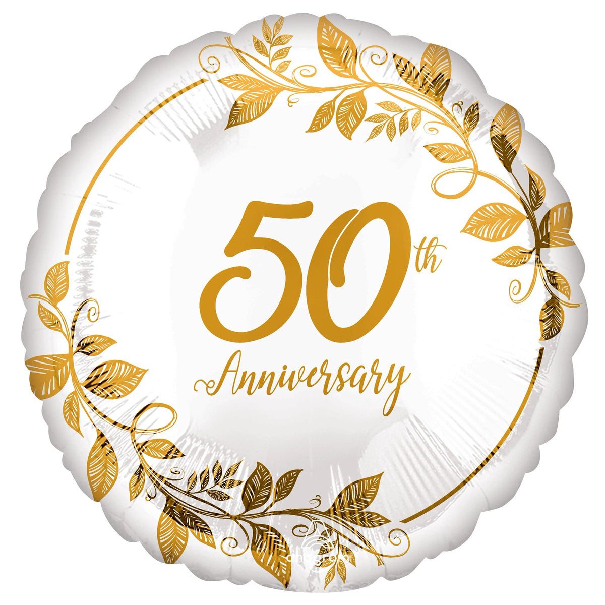 Elegant 50th Anniversary Foil Balloon