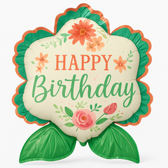 Free Spirit Floral Foil Balloon - Baby's First Birthday