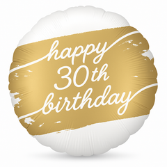 Golden Age 30th Birthday Foil Balloon - Metallic