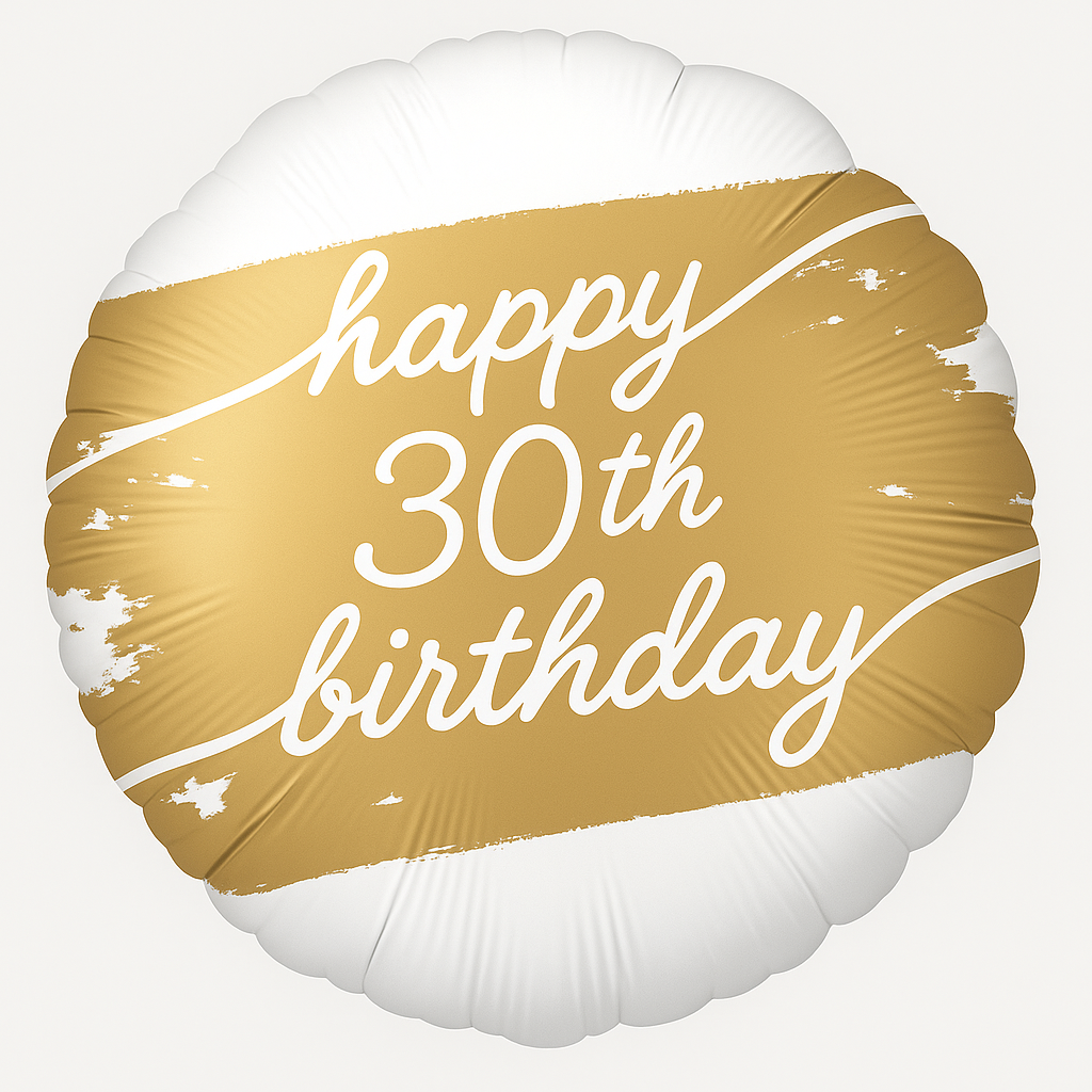 Golden Age 30th Birthday Foil Balloon