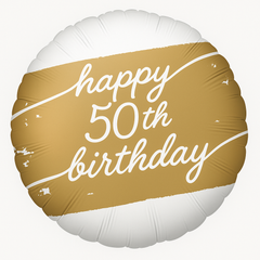Golden Age 50th Birthday Foil Balloon