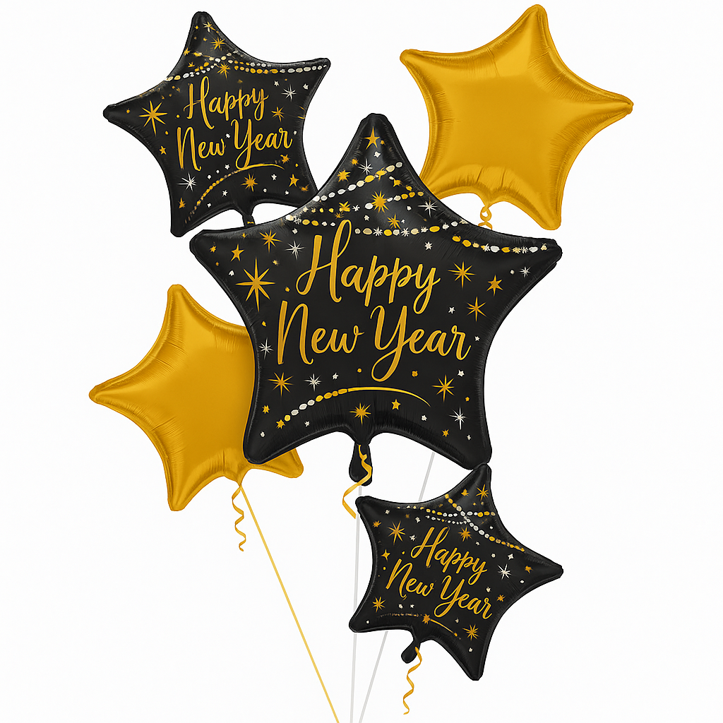 Midnight Hour New Year's Eve Foil Balloon Bouquet
