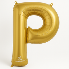 Gold Foil Letter P Balloon