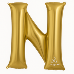 Gold Letter N Foil Balloon