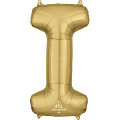 Gold Foil Super Shape Letter "I" Balloon